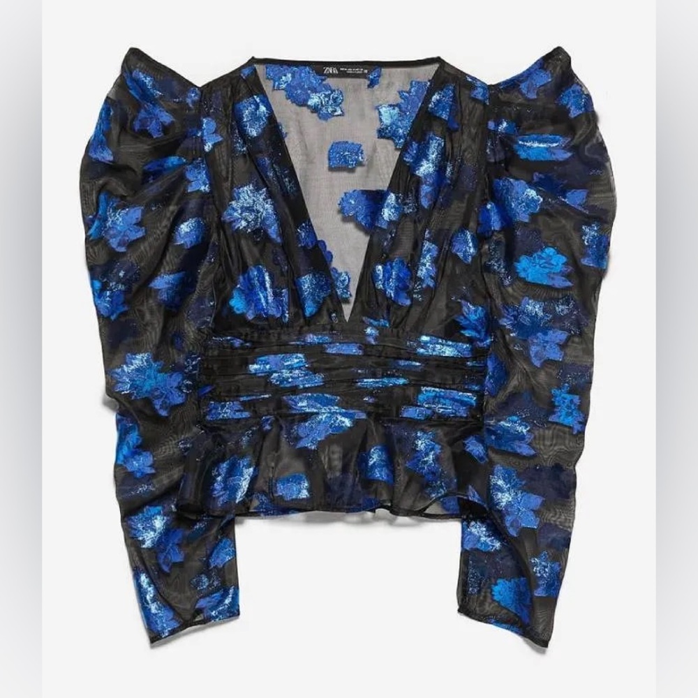 Zara patterned blouse- worn once!